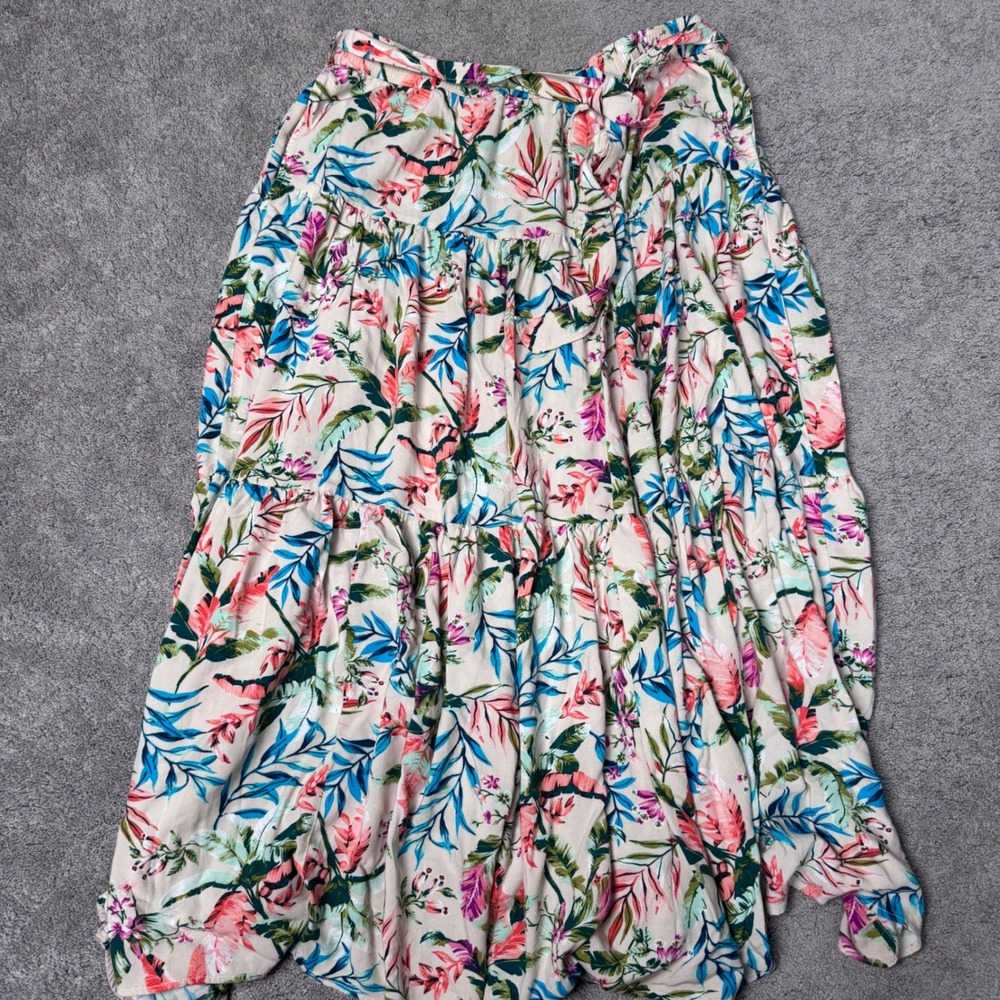 Lands End Women's Medium Floral Maxi Skirt